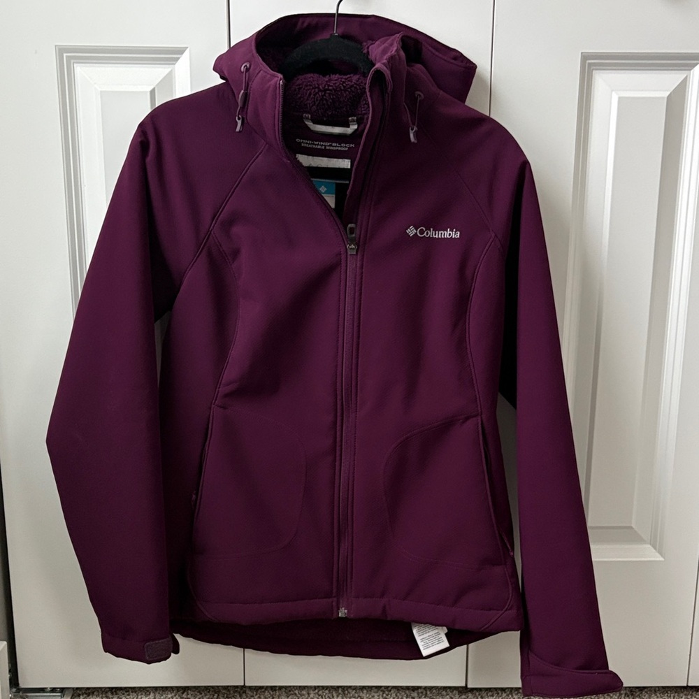 Columbia Women's Purple Hooded Softshell Jacket